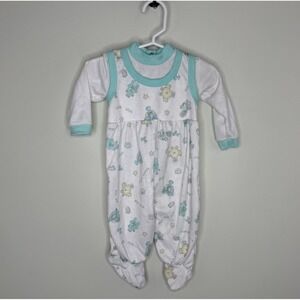 Vintage Babygro One Piece Footed Outfit Baby Duck Bear Snap Up Size Medium EUC